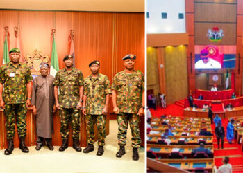 Tinubu meets new Service Chiefs at Aso Rock